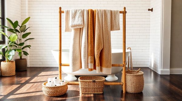 Les meilleurs porte-serviettes en bambou pour embellir votre salle de bain